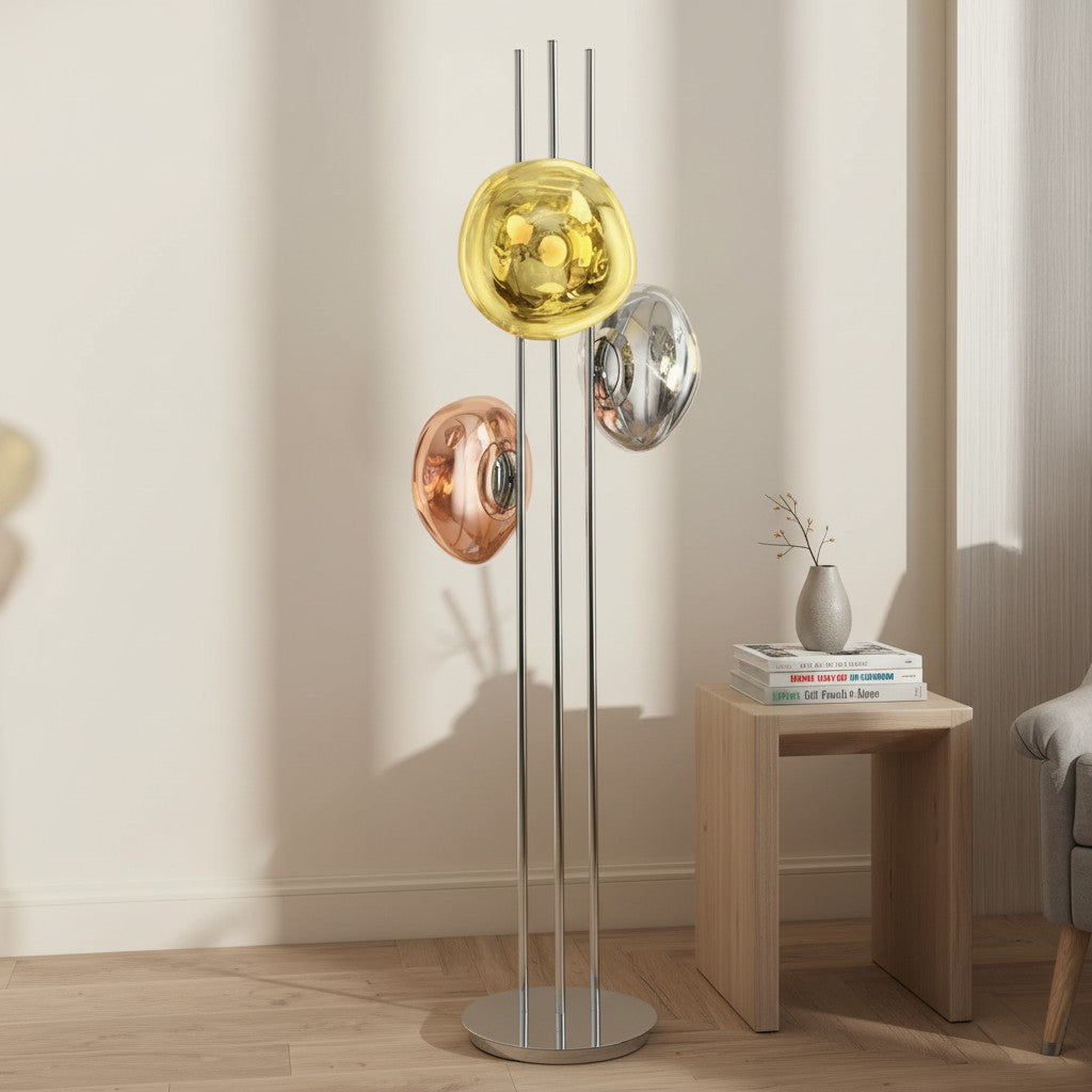 Lava Glass Three-Head Floor Lamp | Modern Light | ateasehomelife ...