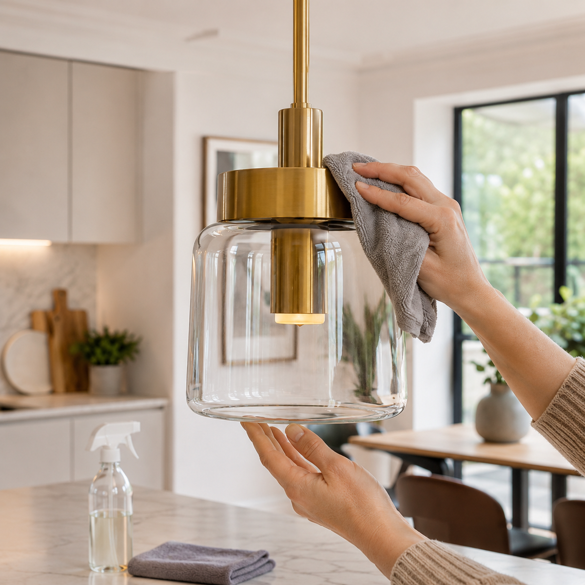 How to Clean Modern Light Fixtures Without Scratching the Finish