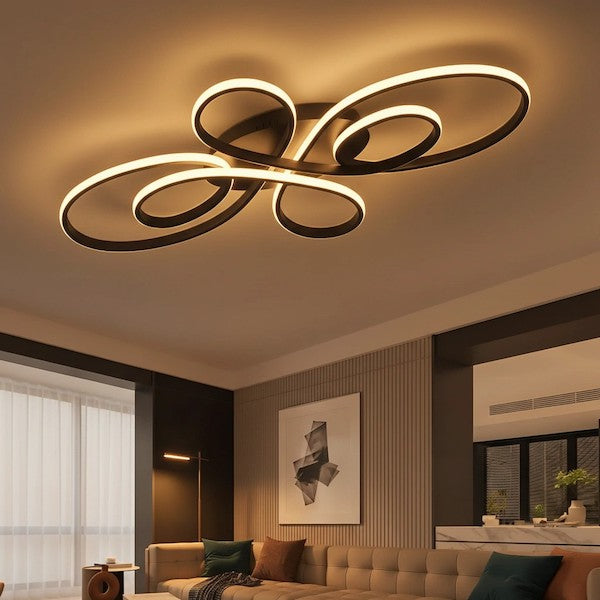 Warm ceiling light creating a comfortable and relaxing home atmosphere