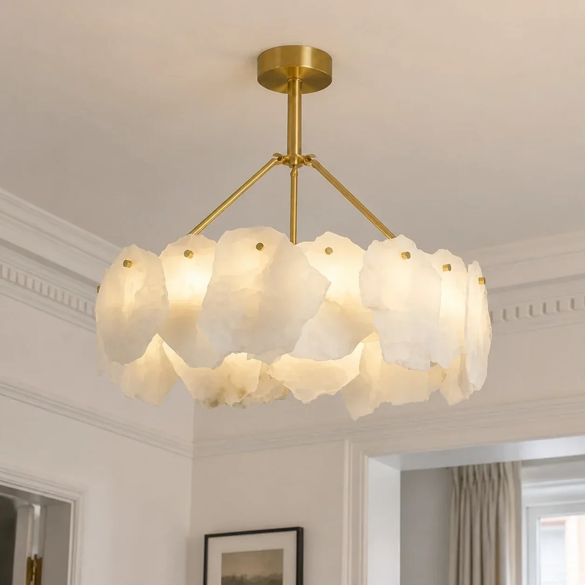 ceiling support the heavy alabaster pendant light