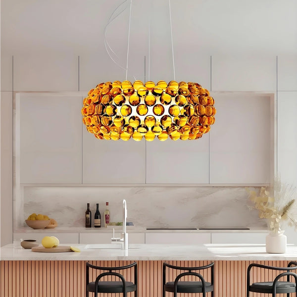Modern Statement Crystal Acrylic Pendant Light