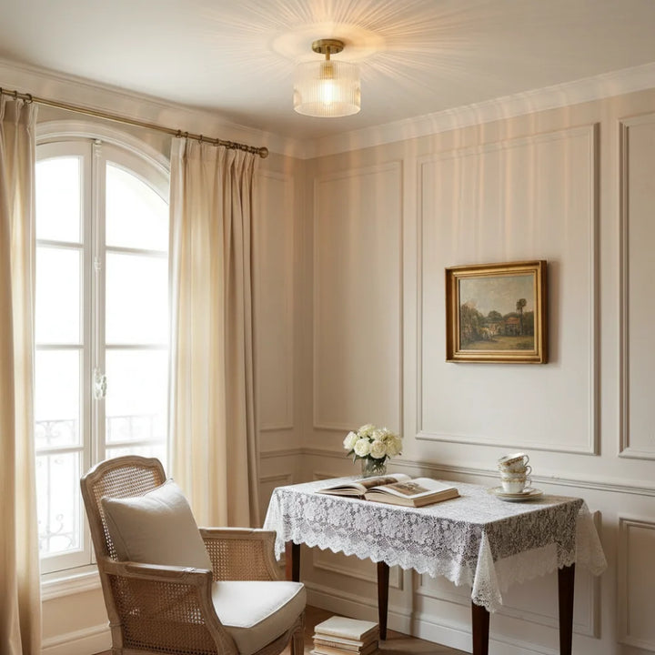 Modern Transparent Ceiling Light | Textured Glass |ateasehomelife ...