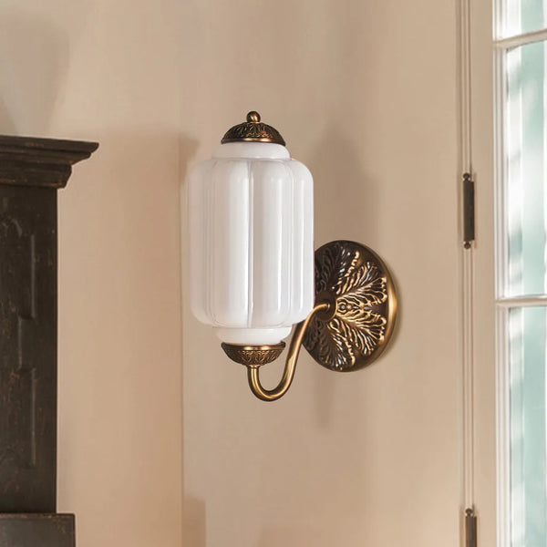 Aura Eloise Vintage Milk Glass Wall Sconce