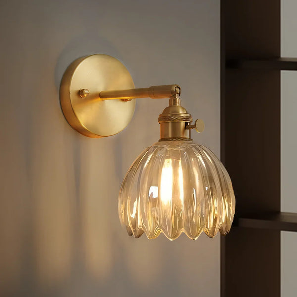 Retro Bud Glass Wall Sconce