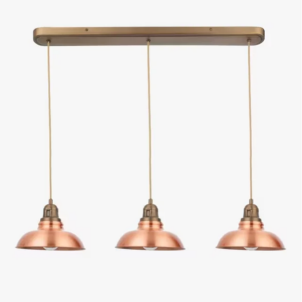 Kiva 3-Light Diner Millhouse Ceiling Light