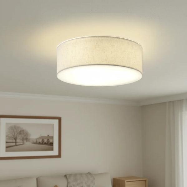 Minimalist Fabric Cylinder Shade Ceiling Light