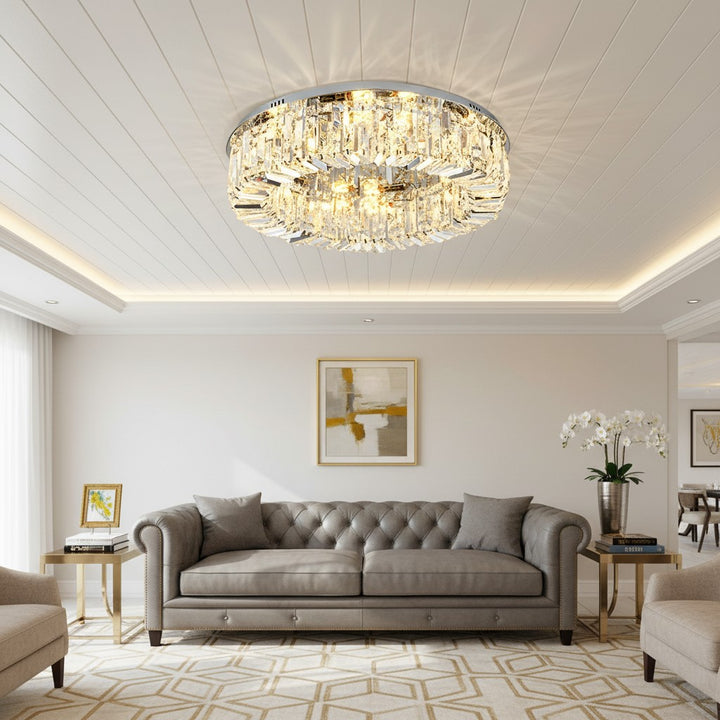 Crystal Flush Mount Ceiling Light | Elegant Light | ateasehomelife ...