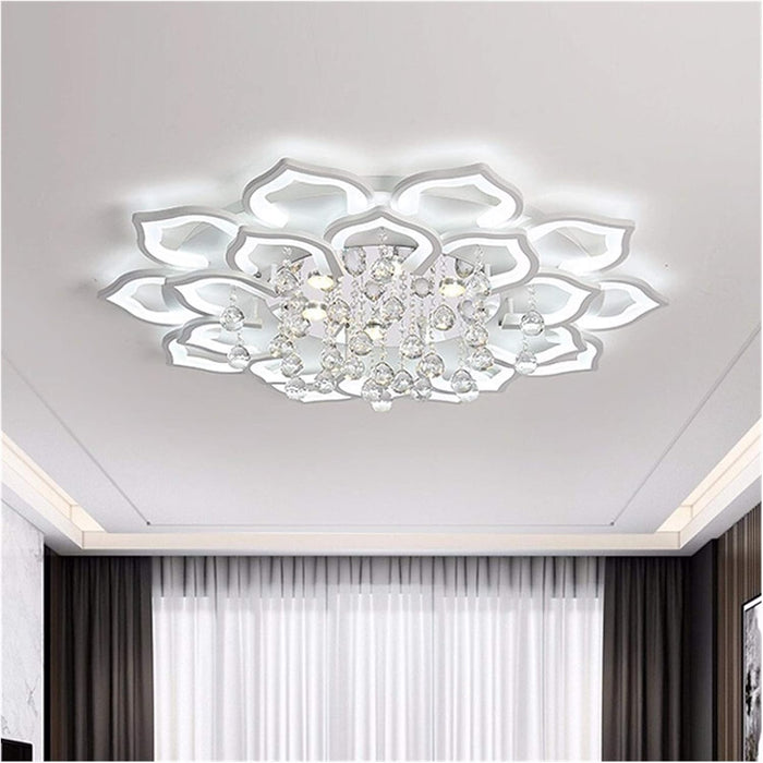 Modern Flower Shape Crystal LED Ceiling Light