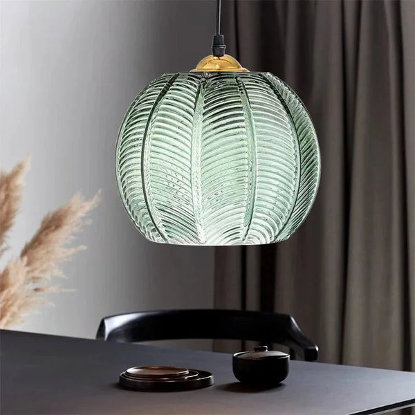 Modern Leaf Glass Ball Pendant Light