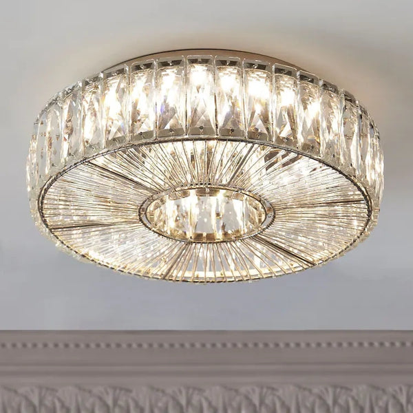 Modern Glass Round Flush Ceiling Light