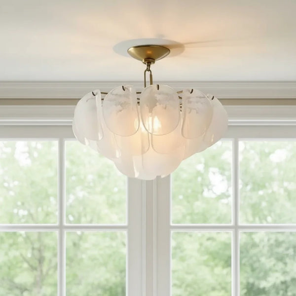 Modern Tiered  Glass Flush Mount Ceiling Light