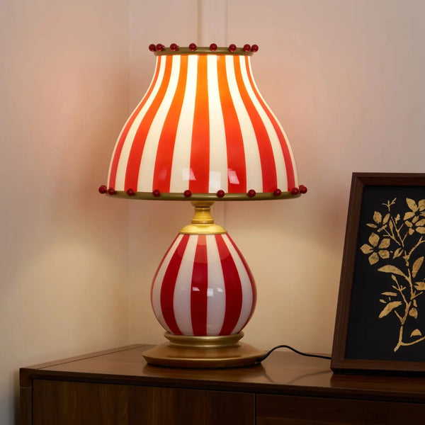 Vintage Circus Resin Drum Table Lamp