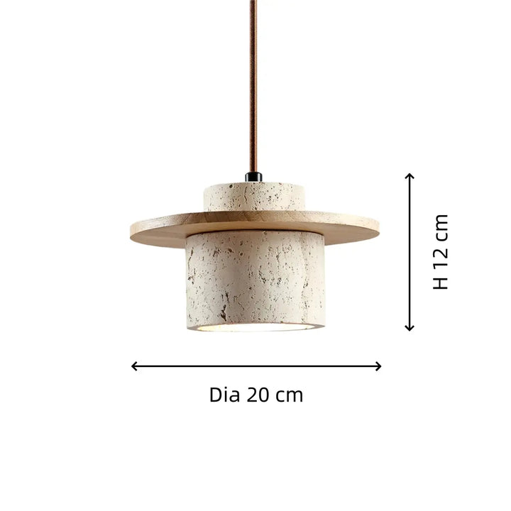 Wabi-Sabi Natural Travertine Stone Pendant Light | ateasehomelife ...