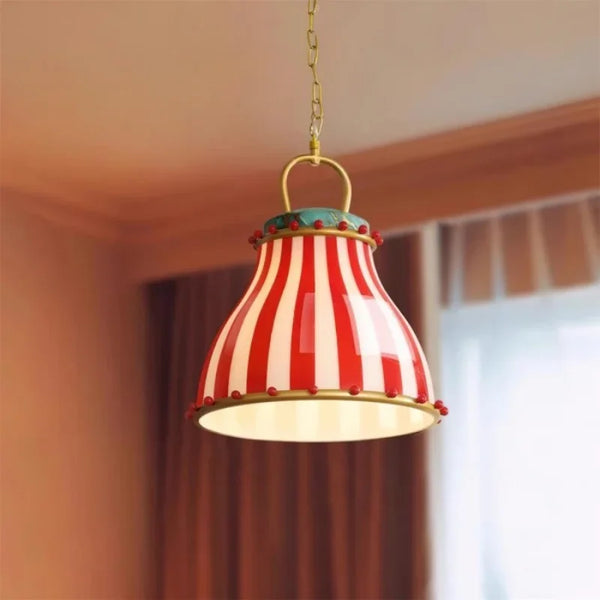 Carnival Striped Glass Pendant Lamp