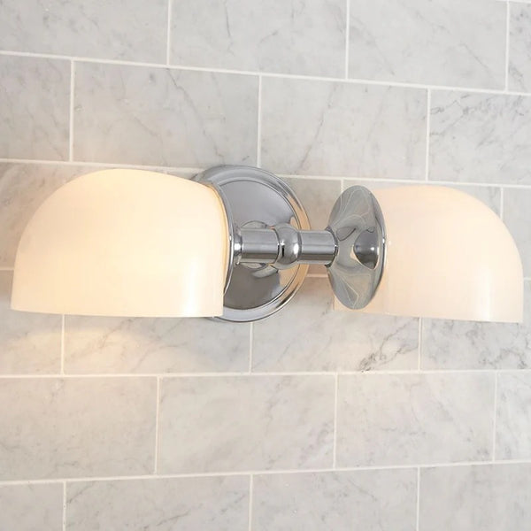 Modern Double Dome Glass Wall Sconce