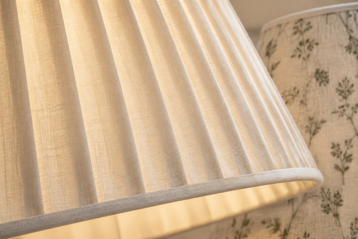 Fabric lighting in an interior setting