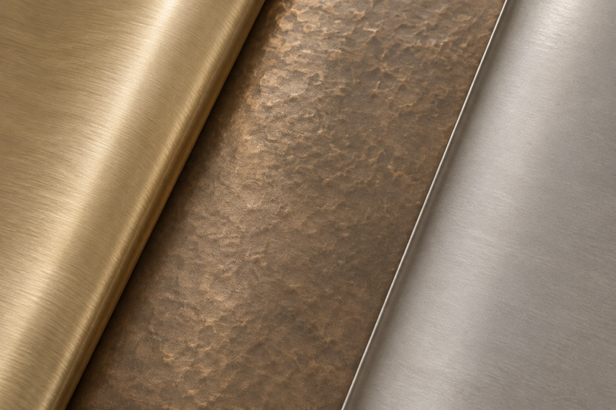 Metal lighting in an interior setting