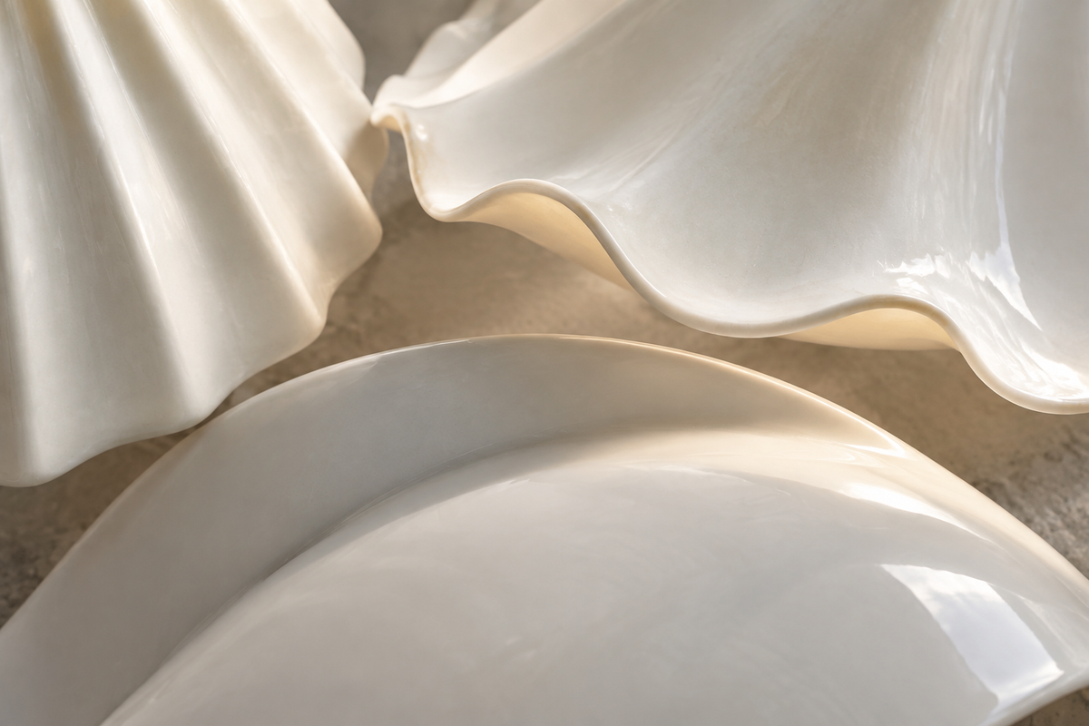 Porcelain lighting in an interior setting