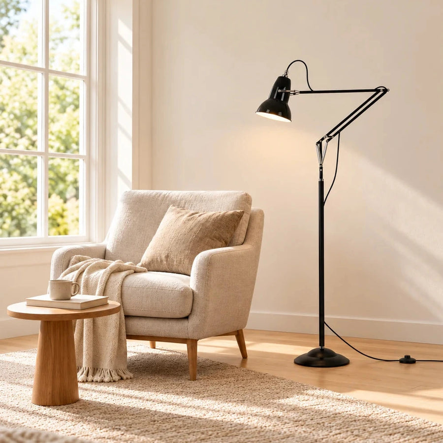 Melrose Classic Industrial Adjustable Arm Floor Lamp
